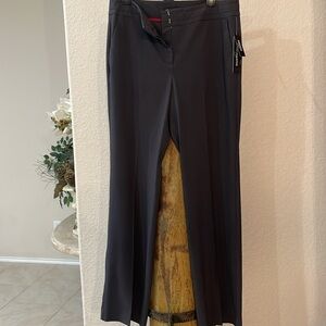NWT SHARAGANO “Amanda” stretch Gray Pants front double snap & zip pockets 12